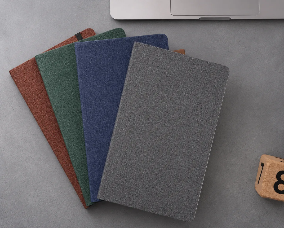 Fabric-cover notebooks — Pebble Box
