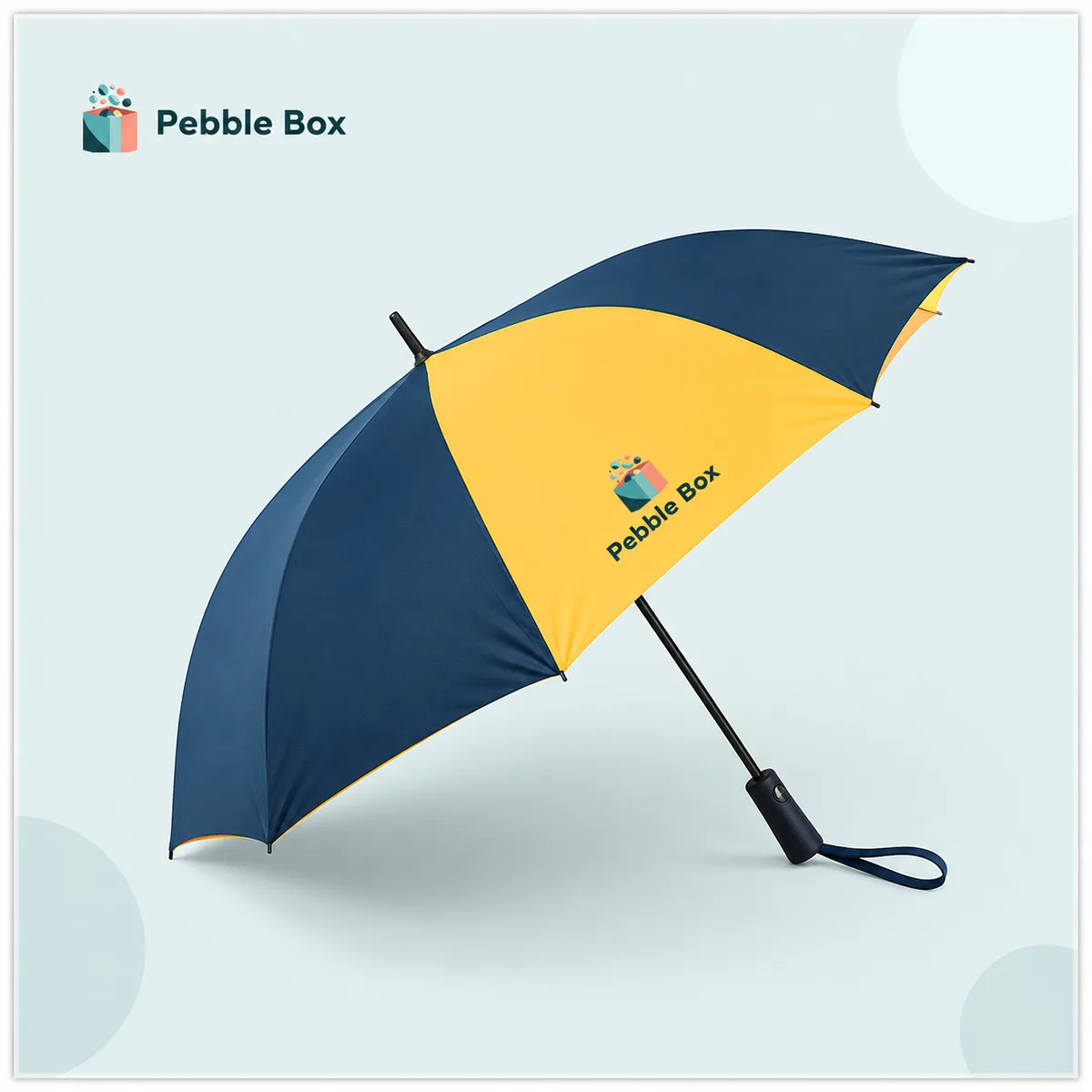 2-fold promotional umbrellas — Pebble Box